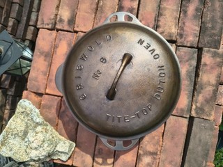 Griswold # 8 Tite Top Dutch Oven 1278C &1288 Self Basting Lid Restored