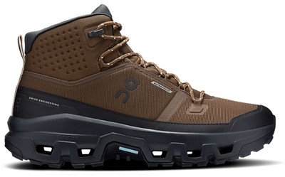 On Men's Cloudrock Mid Waterproof Hiking Boots | Earth/Black - Free Shipping US