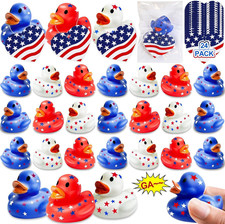 24 Pack Patriotic Rubber Ducks 2  4th of July Party Favors 250th Anniversary