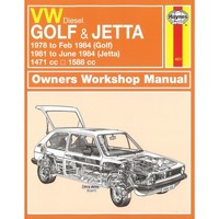 VW Golf Jetta Typ 16, 17 Diesel 1978 - 1984 Workshop Manual Haynes
