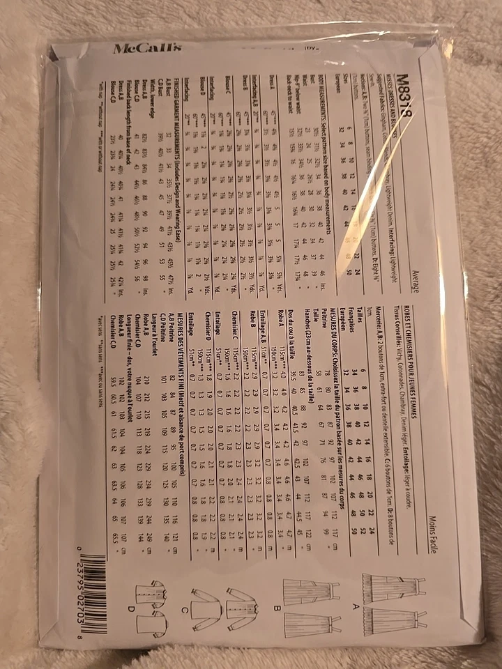 McCalls M8318 Ruffle Strap Dress & Blouse  80's Retro Sewing Pattern sz 6-14 New - Image 2 of 2