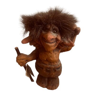Vintage Nyform Norwegen 3-köpfige Troll Figur Nr 150 Gehstock Original Etikett