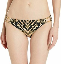 Carmen Marc Valvo Women's Swimsuit Size Medium Bikini Bottoms Metal Accents