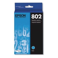 Genuine Epson 802 CYAN Ink Cartridge DURABrite Ultra Brand New