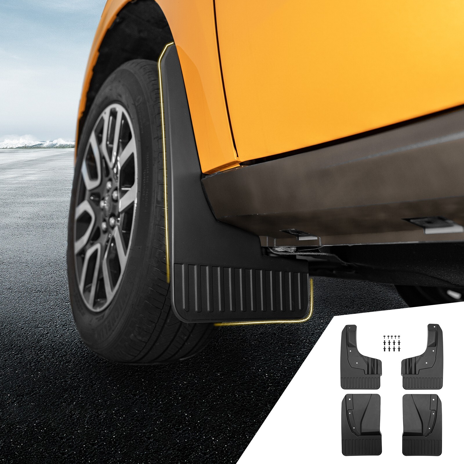 Mud Flaps Compatible with 2022 2023 2024 Ford Maverick 4PCS Splash Guards Fender-image