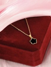 Beautiful Black Clover Necklace