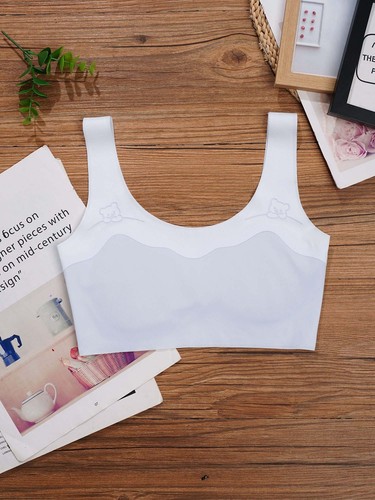 Mädchen Trägershirt Pubertät Crop Top Lauf BH Yoga Büstenhalter Training Bralette Wandern - Bild 29 von 59