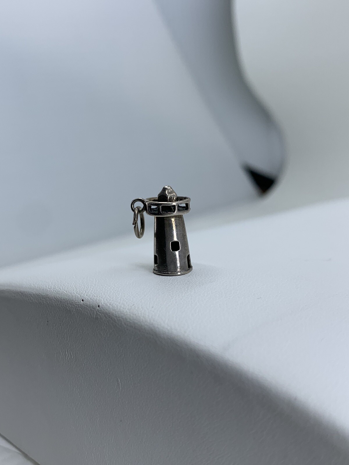 925 Sterling Silver Lighthouse Charm Ocean Jewelry - image 1