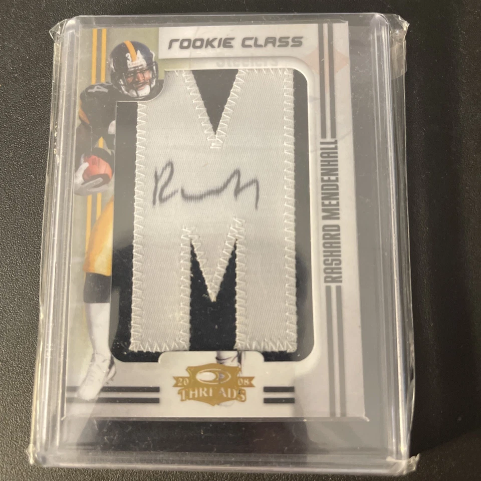 2008 Donruss Threads Rookie Class Lettermen Rashard Mendenhall Auto 121/150 - Image 2 of 4