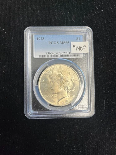 1923- Silver Peace Dollar- PCGS MS65