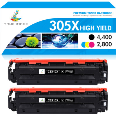 2 PK 305A Toner CE410A Compatible With HP LaserJet Pro 300 400 color MFP M375nw