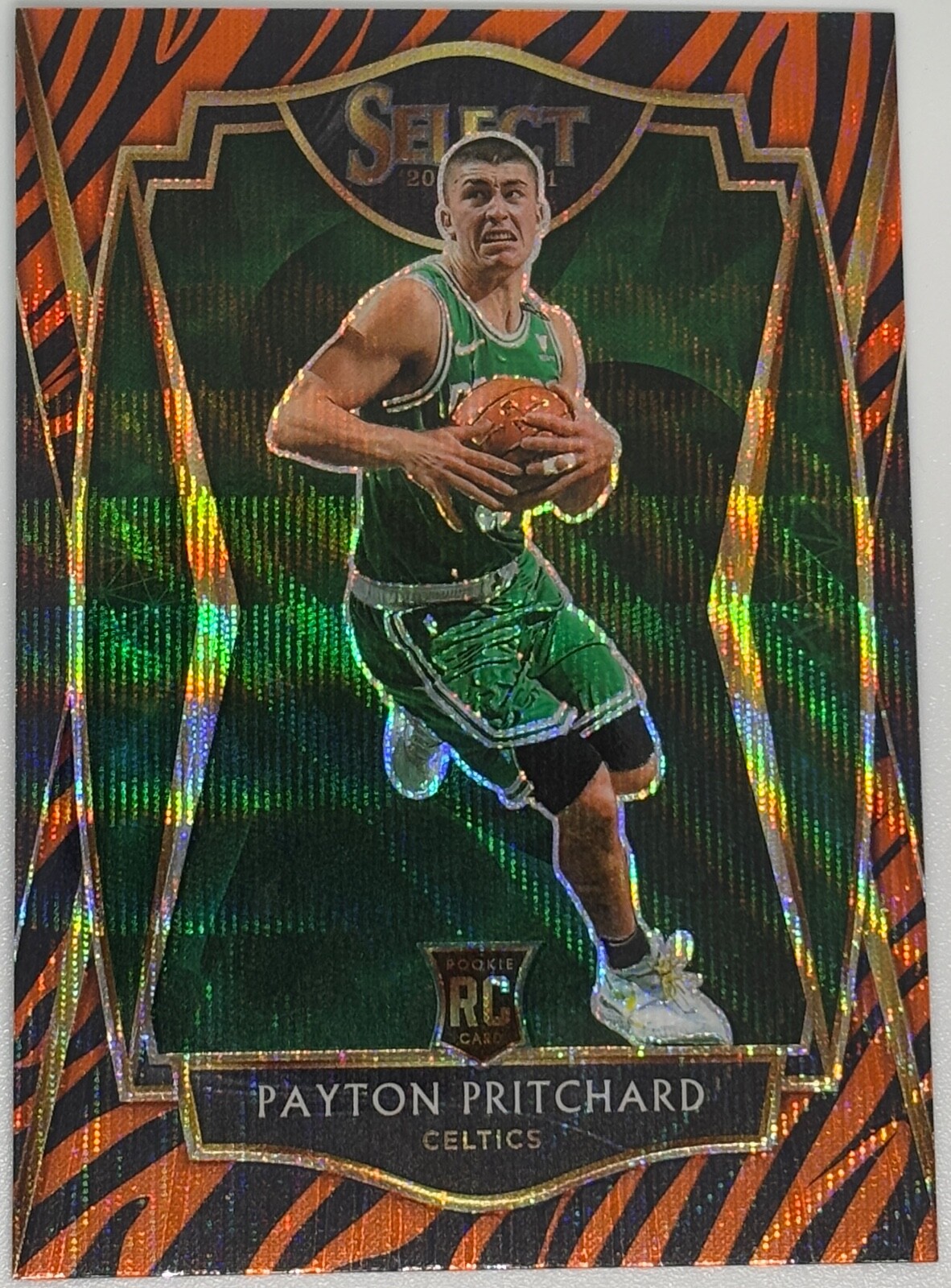 Payton Pritchard 2020-21 Select Premier Level Tiger Stripe Rookie Card