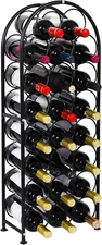 Free Standing Floor Metal Wine Rack Arched 23 Bottle Holder Bar Cellar Kitchen