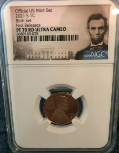 2021 S NGC PF70 ULTRA CAMEO LINCOLN CENT PROOF Birth Set EARLY RELEASES