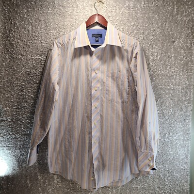 Ted Baker London Shirt Men 16.5-32/33 Striped Long Sleeve Button Up Cotton READ