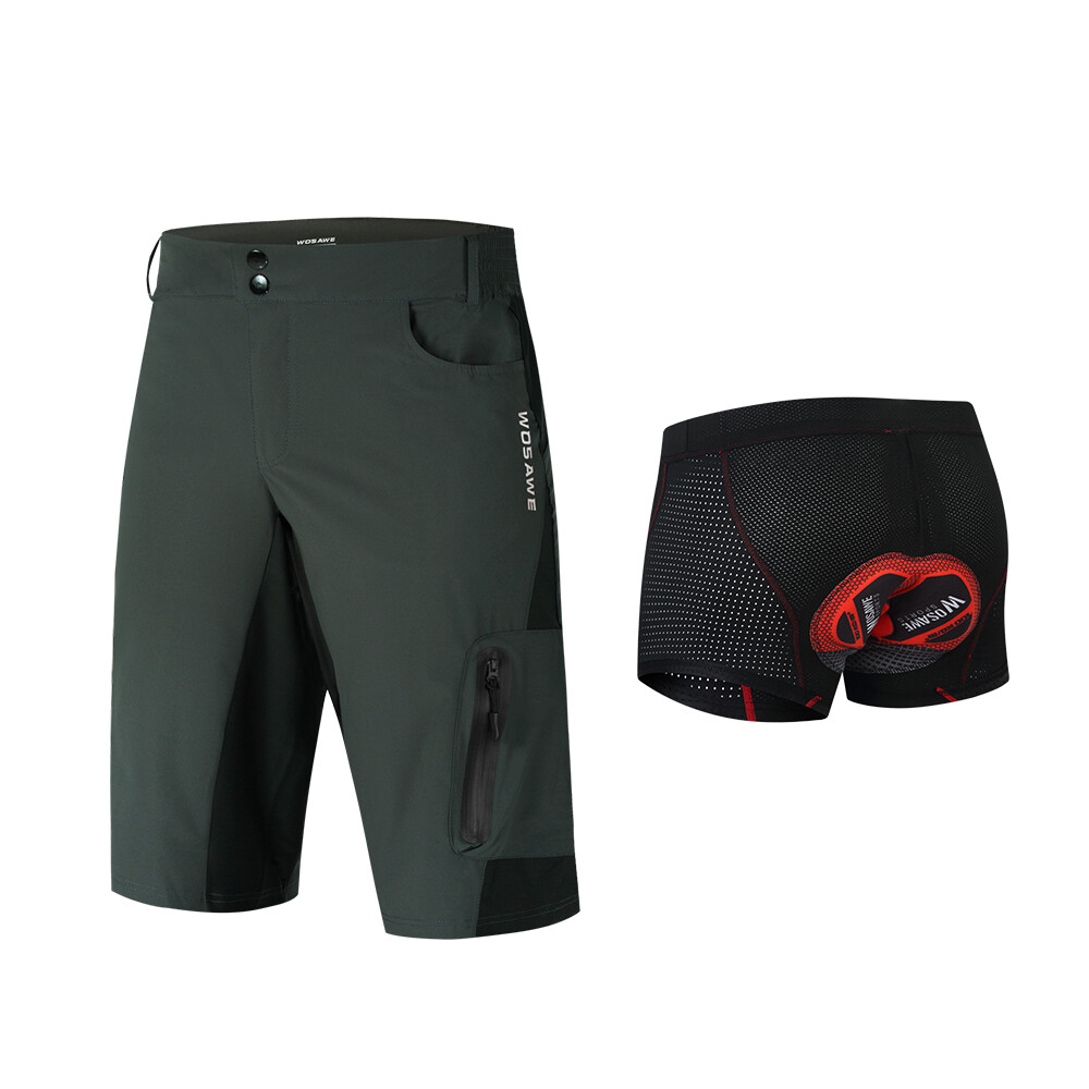 WOSAWE MTB Cycling Short Off Road Bicycle With Cool Padded Liner Shorts