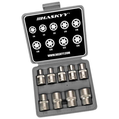 Torx Steckschlüssel Satz Schraubnuss Nüsse E10 E11 E12 E14 E16 E18 E20 E22 E24