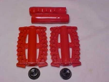 Vintage Red 3/8" ID Tricycle Pedals & Grips, Elgin Colson Murray Huffy Amf nos