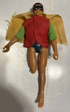 VINTAGE 1970’s Mego Robin 8" Action Figure Toy DC Comics Needs Repair