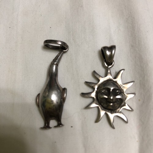 Lot Of 2 Sterling Silver Pendants