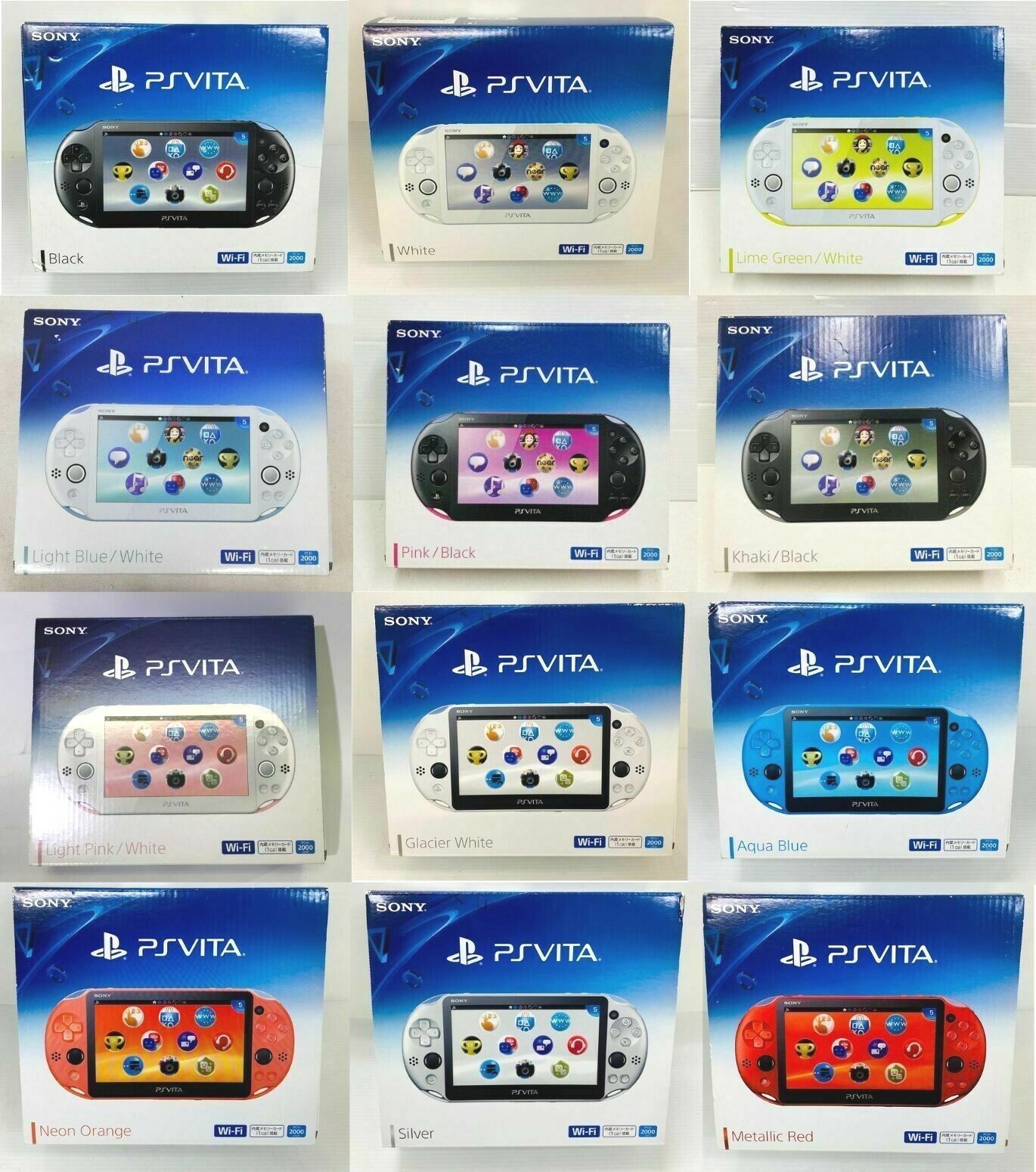 PS Vita PCH-2000 Sony Playstation Vita Various Colors Unused