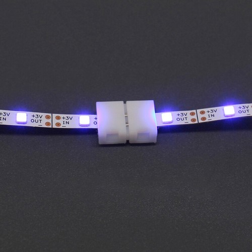 Conector acoplador con clip sin soldadura de 8 mm 10 mm 2 pines para tira de luz LED RGB - Imagen 2 de 5