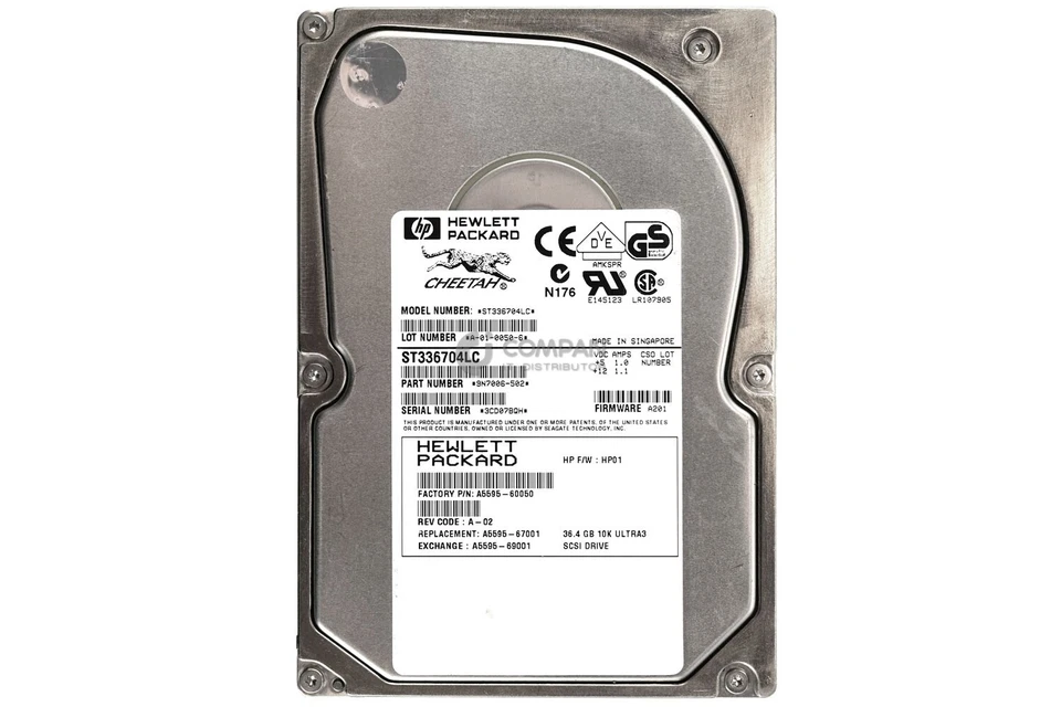 ST336704LCV SEAGATE HARD DRIVE 36GB 10K U320 3.5 SCSI - Image 3 of 4