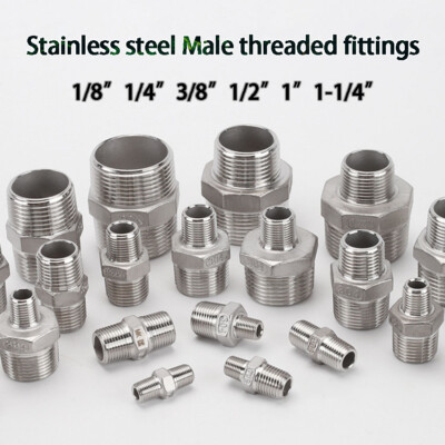 AG Reduzierstück mit Außengewinde 1/8~ 1''Edelstahl Gewinde Fitting Doppelnippel