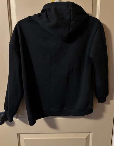 I Like Murder Shows Black Pullover Sweatshirt Hood Skull Halloween Size M Preown - Picture 4 of 5