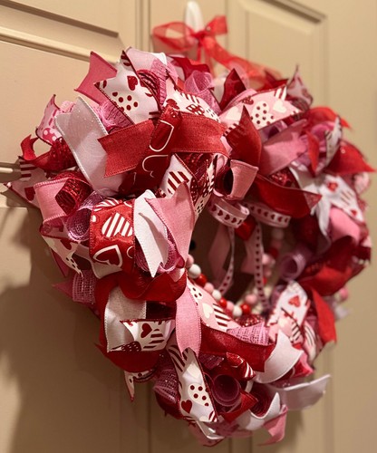 Valentine's Day wreath,Valentine wreath,Valentines Decor,Valentines Heart wreath - Picture 14 of 17