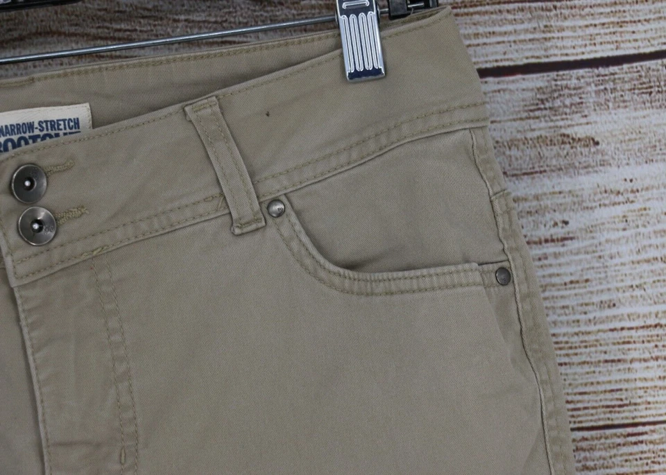 Y2K Faded Glory Womens Size 10P Straight Boot Leg Mid Rise Pants Khaki Beige - Image 3 of 4