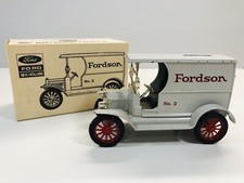 Ertl Coin Bank Fordson Open Front Panel Side Truck Number 306
