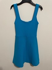 Zara Dress Blue looks like a knitted dress but is polyester by Size S