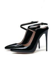 Spring Womens Pointed Toes Stiletto Super High Heels Buckle Slingback Party Shoe