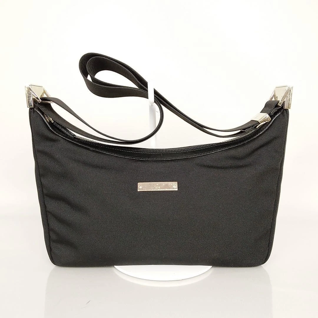 Gucci 2501 26 Sac à bandoulière toile cuir noir m2_0424