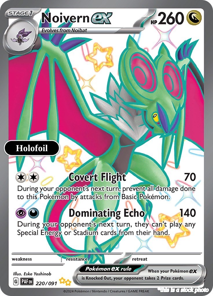 Noivern ex PAF 220/091 Pokémon SV: Paldean Fates Shiny Ultra Rare Holofoil EN NM