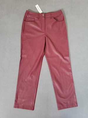The Drop Women's Jack Vegan Leather High Waisted Straight Leg Pants Size 27