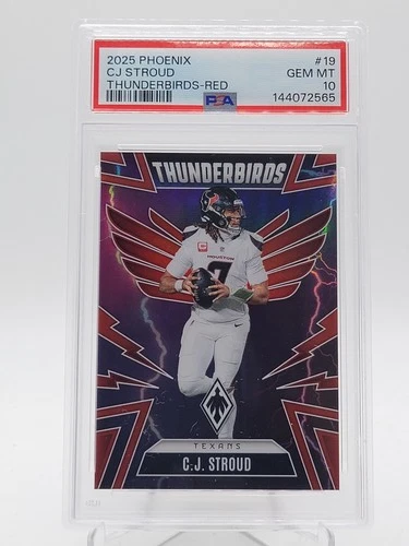 C.J. STROUD 2025 PHOENIX THUNDERBIRDS RED TEXANS #19 /249 PSA 10 Q5686
