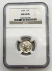 1936 Mercury Dime 10C NGC MS65 FB Full Bands Silver US Coin Winged Liberty BM1