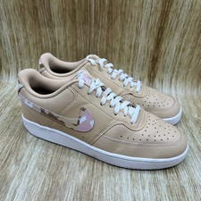 Nike Court Vision Low Women's Size 10 Sesame Camo Shoes Sneakers DX3734-200