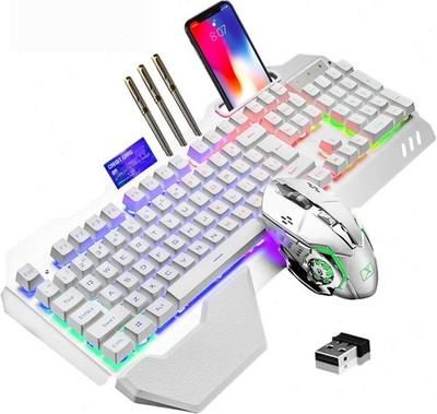 MAMBASNAKE K680 Kabelloses Gaming-Tastatur- und Maus-Set RGB für PC/Mac/PS4/Xbox