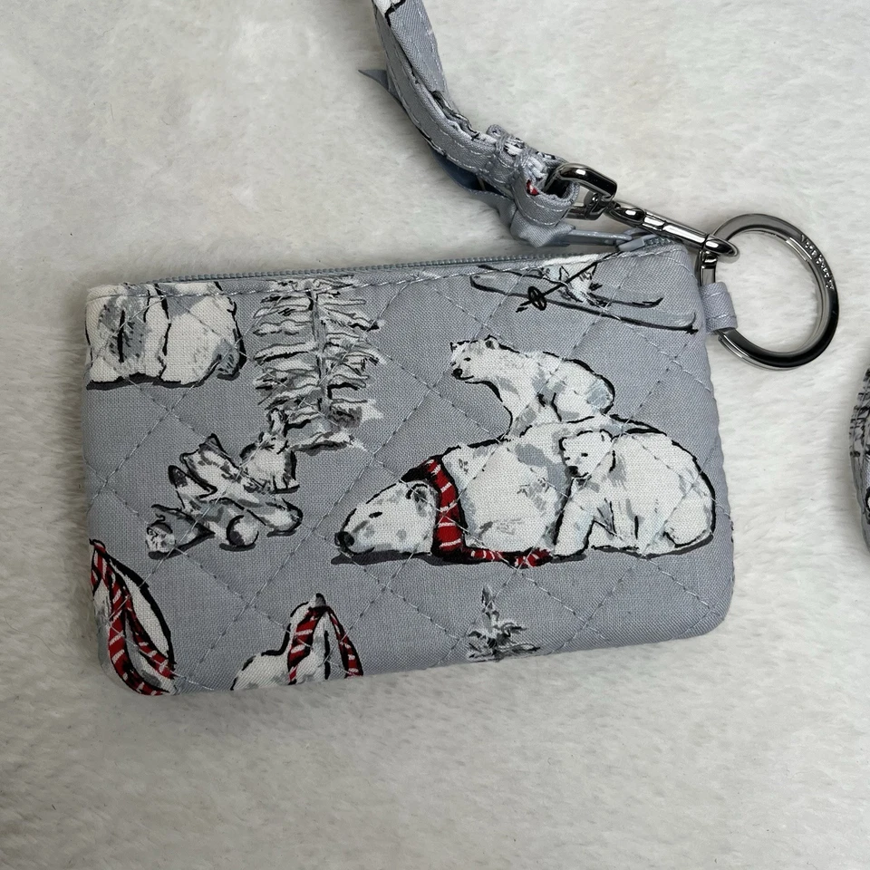 Набор ремешков Vera Bradley Iconic на молнии для идентификации медвежьи веселые серые полярные медведи - Изображение 3 из 3