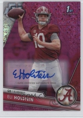 2023 Bowman U Chrome Fuchsia Mini-Diamond Refractor /150 Eli Holstein Auto 03bh