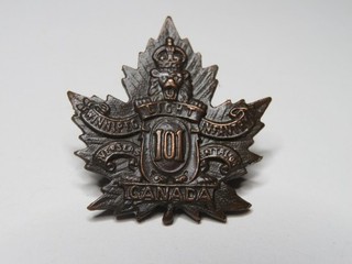Canada WW1 CEF Collar Badge The 101st Battalion INGLIS LTD