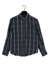 Ben Sherman Men's Shirt M Blue Checkered 100 Cotton Basic