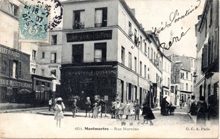 cpa 75018 : Montmartre la Rue Norvins