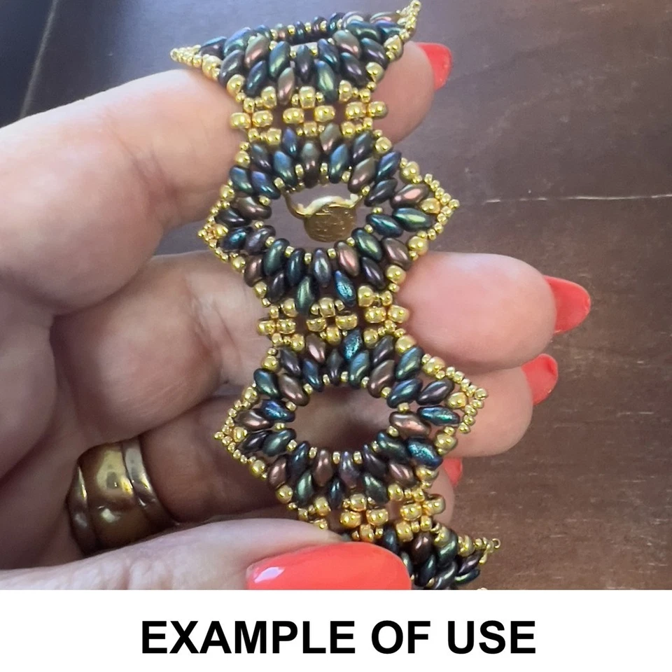 Czech Superduo Two-hole Beads 5x2.5mm Polychrome Capri Blue 22.5 Gram - Image 3 of 4