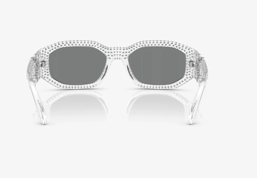 Óculos de sol Versace VE4361 Biggie edição limitada armação transparente lentes cinza - Imagem 4 de 4