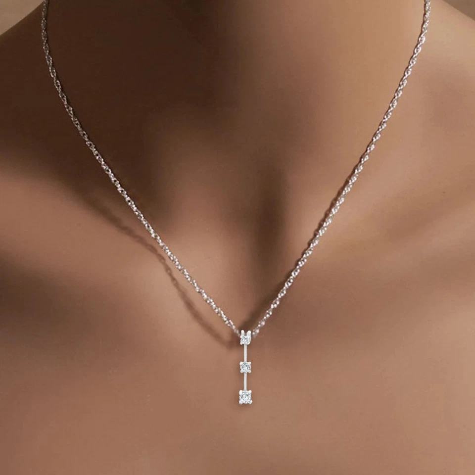 Past Present Future Diamond Necklace - Image 2 of 4