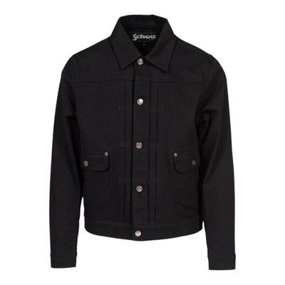 Schott Cavalry Twill Unlined Jacket Black XL